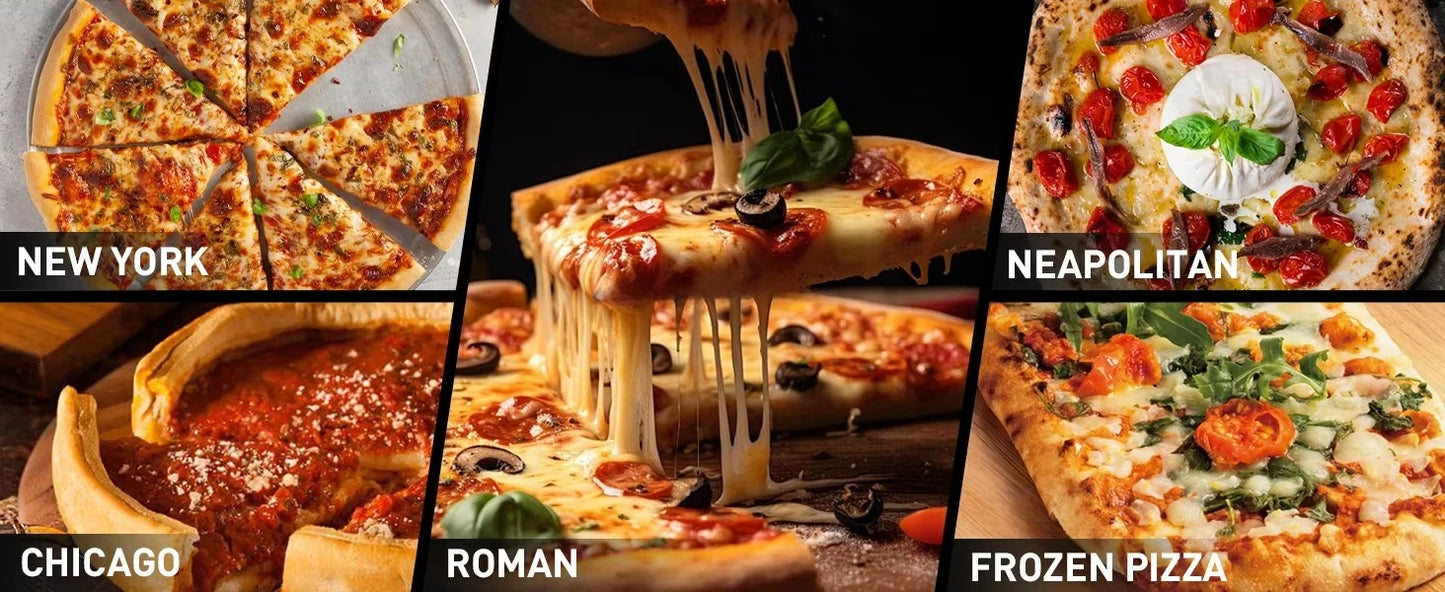 Four à Pizza extérieur de sortie 2025, four de Camping de Construction en fer, bois à gaz, Portable autoportant avec spectacle de température