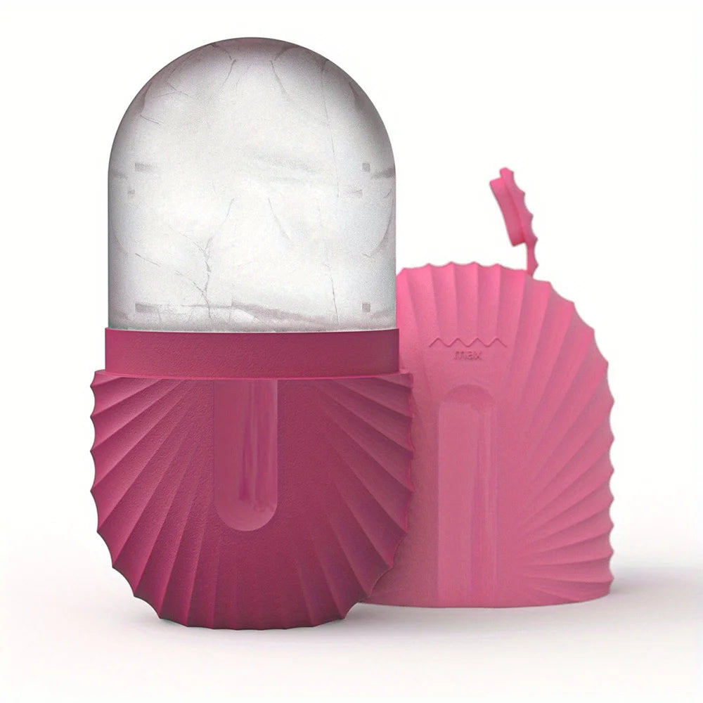 Ensemble de rouleaux de glace pour soins de la peau du visage, rouleau Facial en acier inoxydable Gua Sha, outil pour le visage, rouleau de Massage du visage, Cube de moule