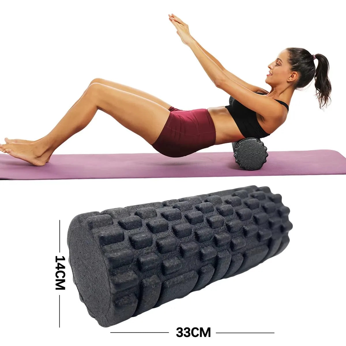 30/33cm Fitness rouleau de mousse Yoga rouleau de Massage EPP Pilates mousse corps rouleau de Massage musculaire exercices de thérapie gymnastique exercice à domicile