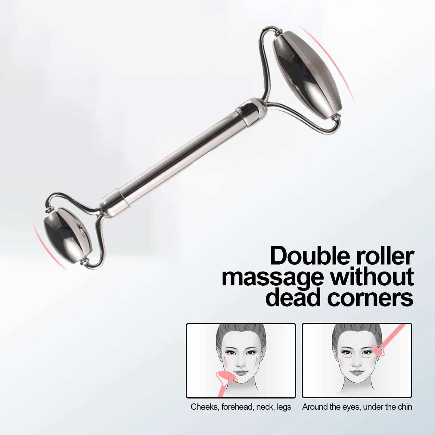 Ensemble de rouleaux de glace pour soins de la peau du visage, rouleau Facial en acier inoxydable Gua Sha, outil pour le visage, rouleau de Massage du visage, Cube de moule