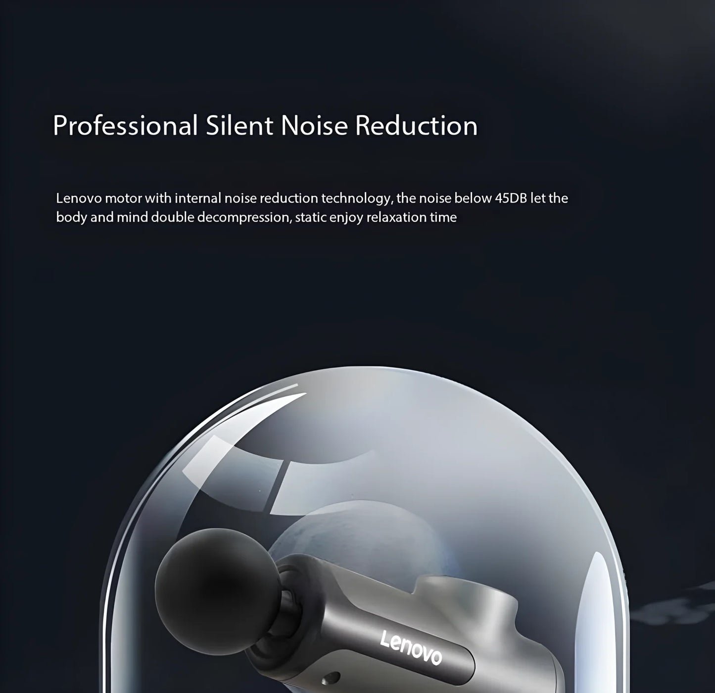 Lenovo – pistolet Fascia de marque, soulage en profondeur les douleurs musculaires, équipement de Fitness et de Relaxation, écran tactile LED, 8 têtes de Massage, cadeaux