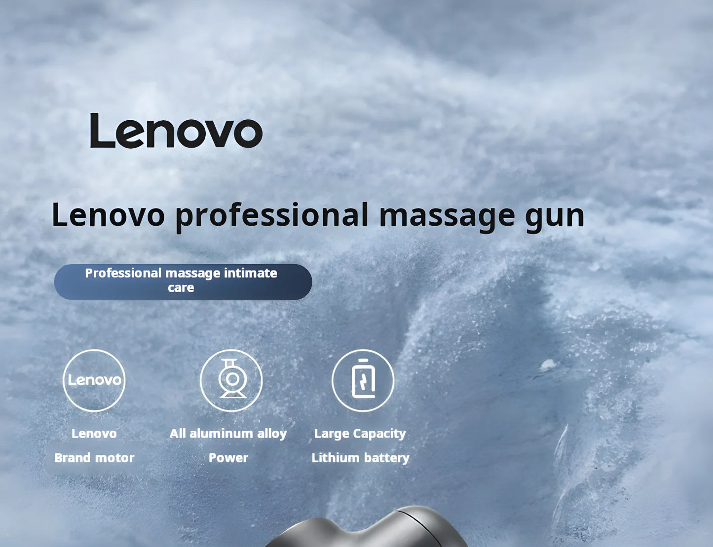 Lenovo – pistolet Fascia de marque, soulage en profondeur les douleurs musculaires, équipement de Fitness et de Relaxation, écran tactile LED, 8 têtes de Massage, cadeaux