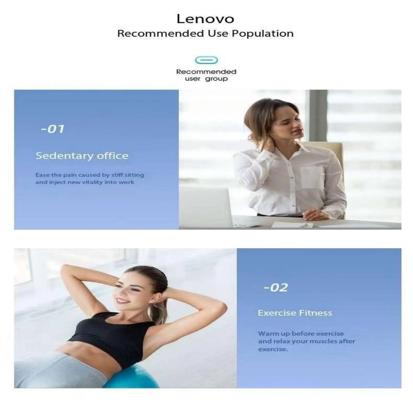 Lenovo – pistolet Fascia de marque, soulage en profondeur les douleurs musculaires, équipement de Fitness et de Relaxation, écran tactile LED, 8 têtes de Massage, cadeaux