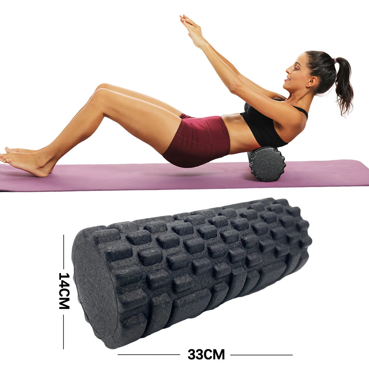 30/33cm Fitness rouleau de mousse Yoga rouleau de Massage EPP Pilates mousse corps rouleau de Massage musculaire exercices de thérapie gymnastique exercice à domicile