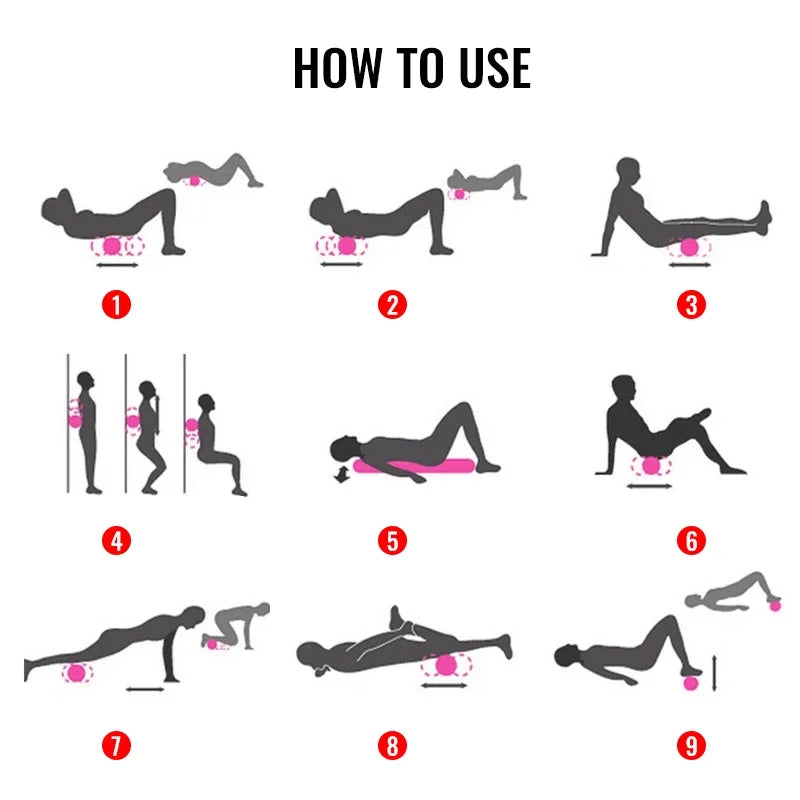 30/33cm Fitness rouleau de mousse Yoga rouleau de Massage EPP Pilates mousse corps rouleau de Massage musculaire exercices de thérapie gymnastique exercice à domicile