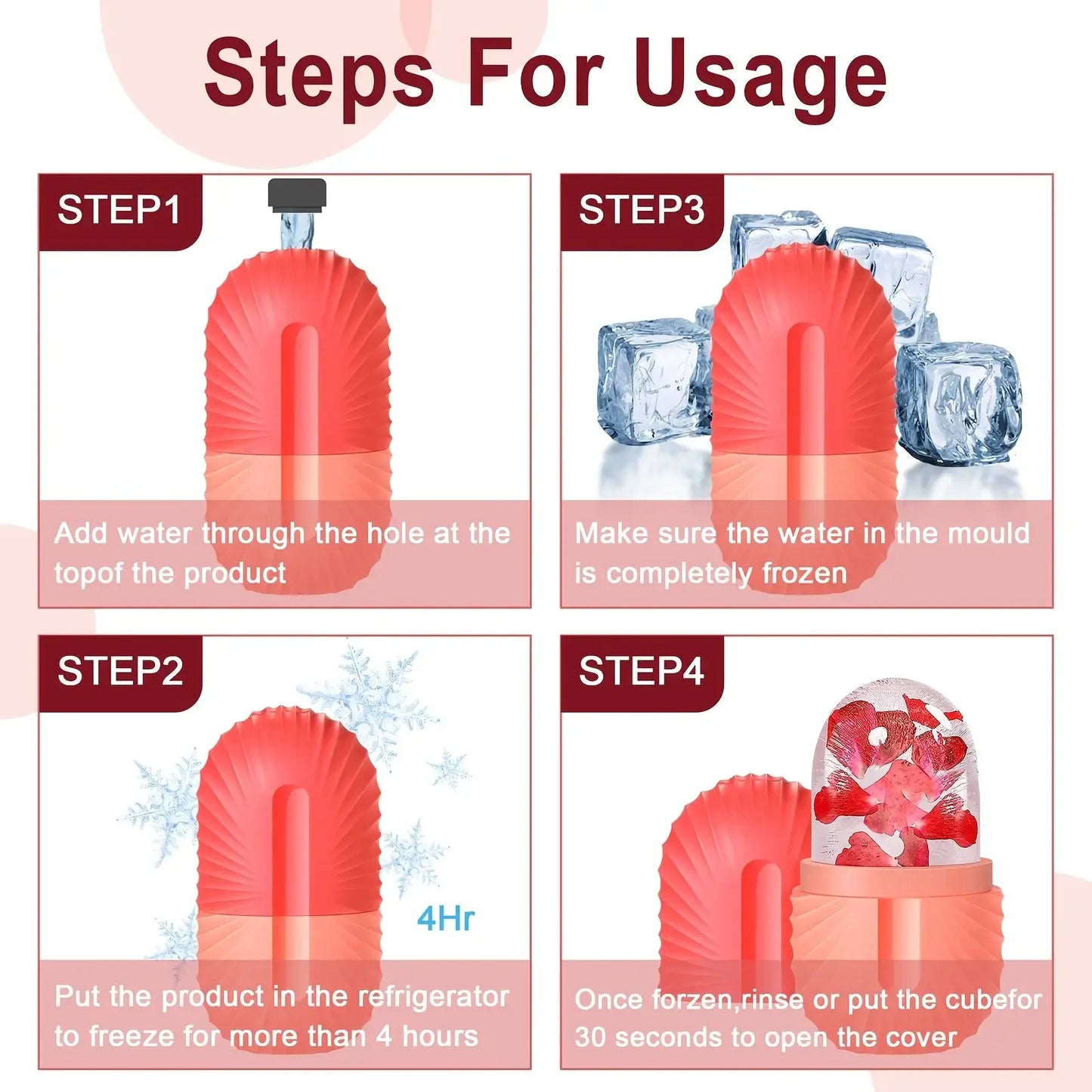 Ensemble de rouleaux de glace pour soins de la peau du visage, rouleau Facial en acier inoxydable Gua Sha, outil pour le visage, rouleau de Massage du visage, Cube de moule